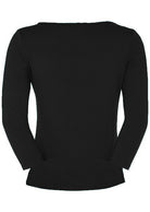 back view fitted bas women's top black