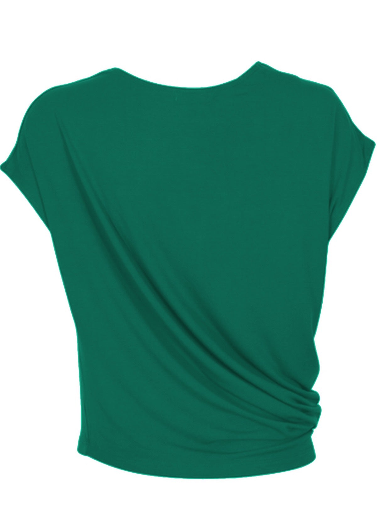 Asymmetrical Rayon Top Jade Green back