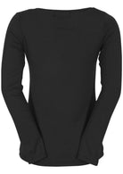 back view soft stretch women's long sleeve top