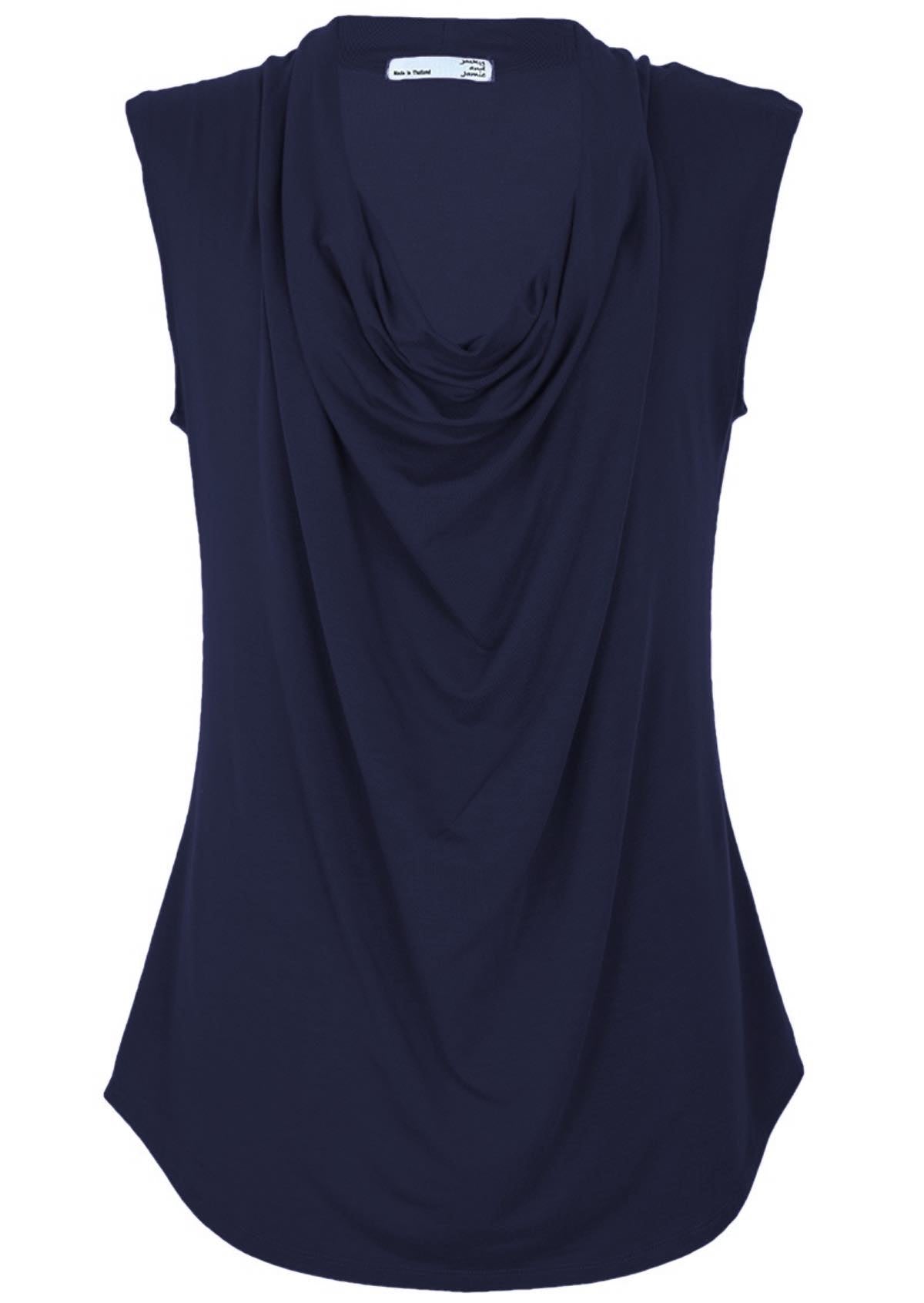 Cowl Neck Top Navy Blue | Karma East Australia