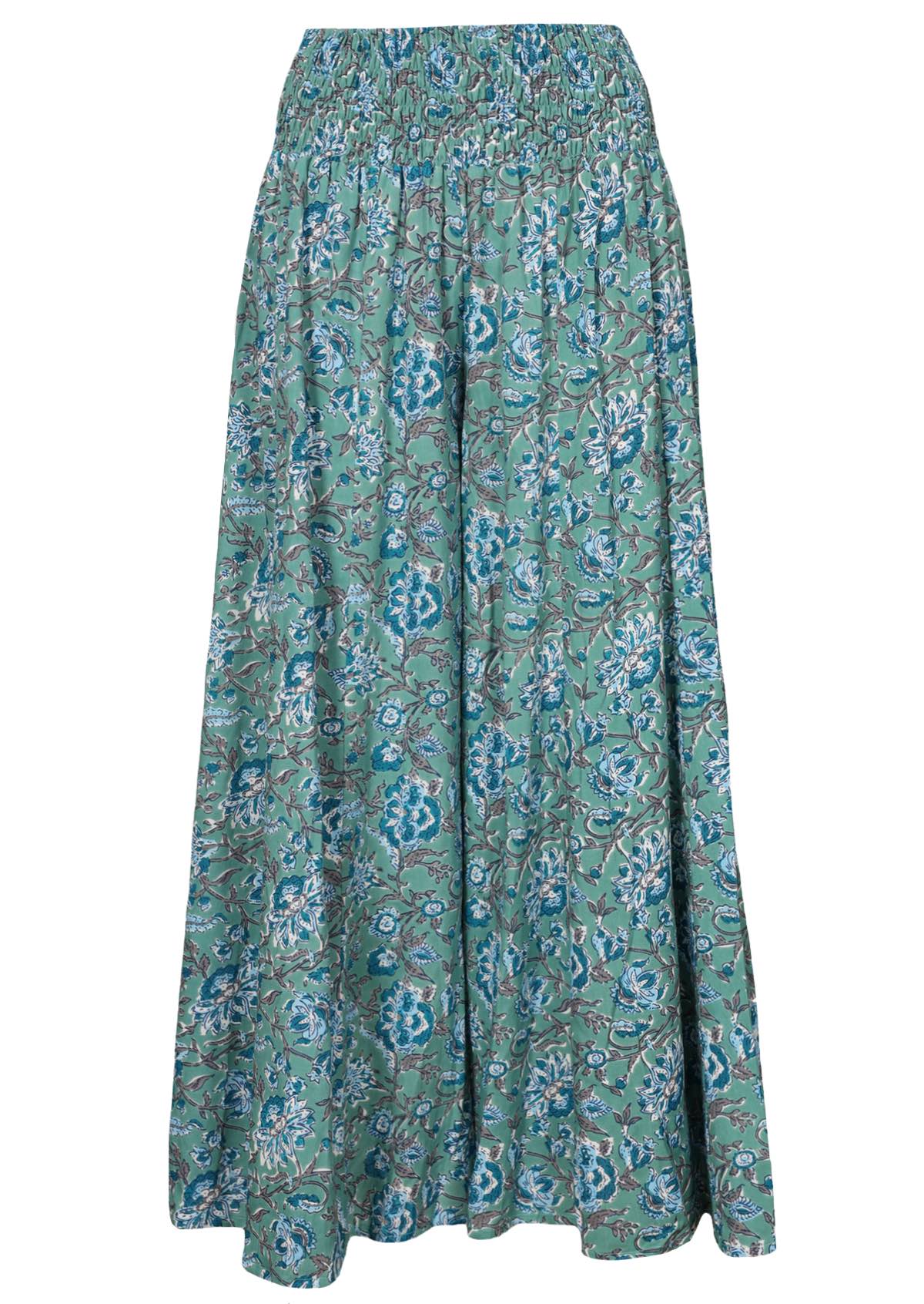 Rayon wide legged womens palazzo pant with elastic waist