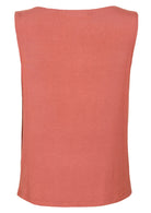 back view pink rayon women's basic top