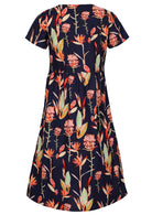 Back View A-line Womens Dress Knee Length