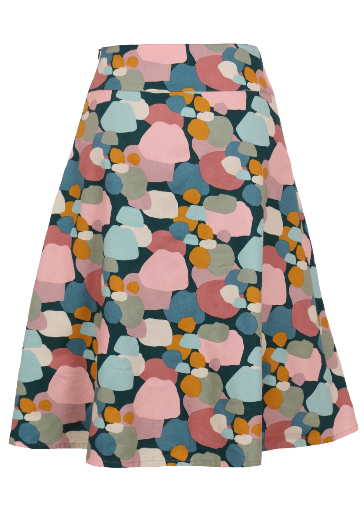 back view a-line cotton skirt