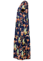 Side View Short Sleeve Tiered Dress with pockets 