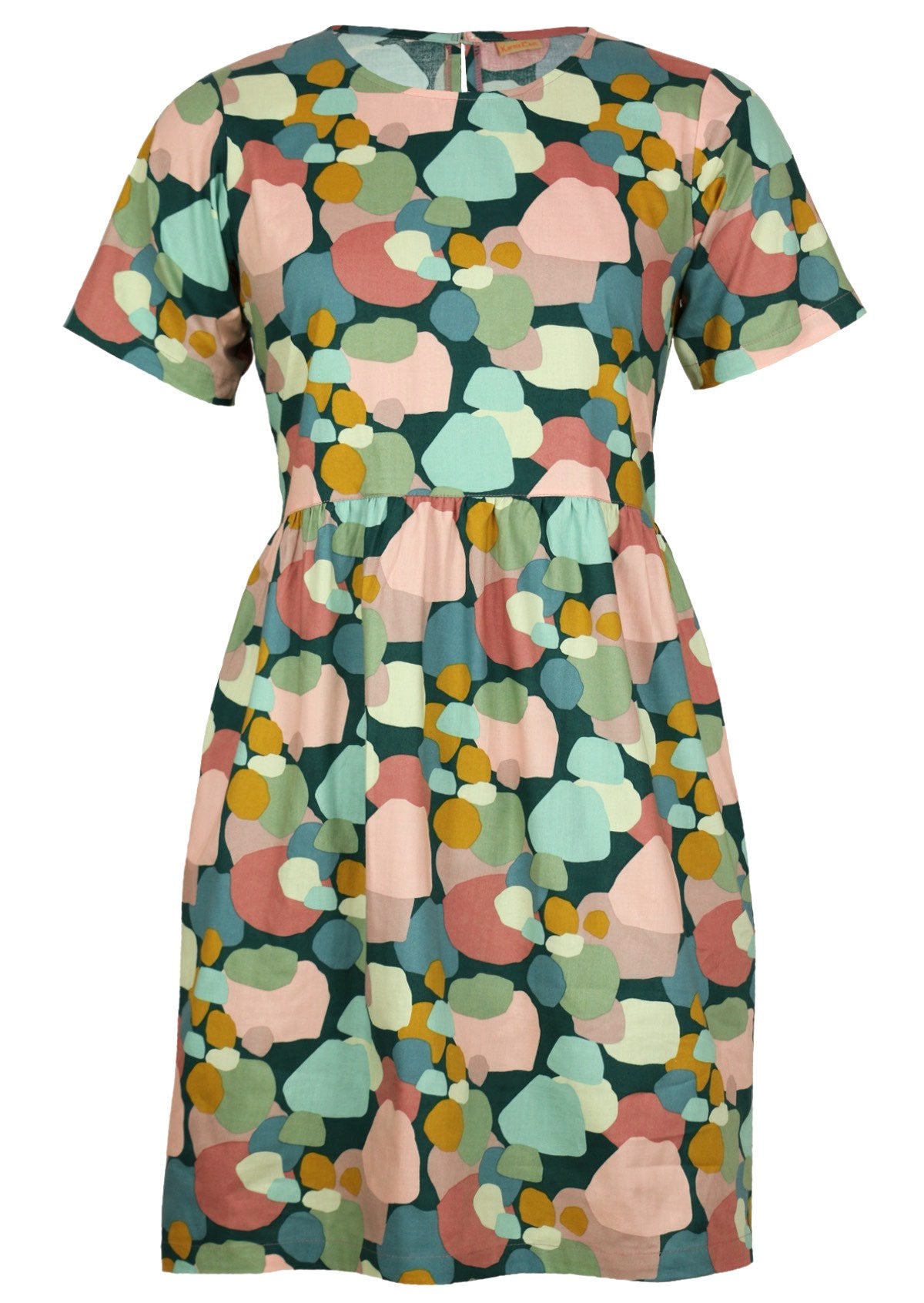 round neck short sleeve 100% cotton dress designed in Australia