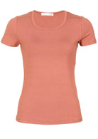 fitted basic women's top pink